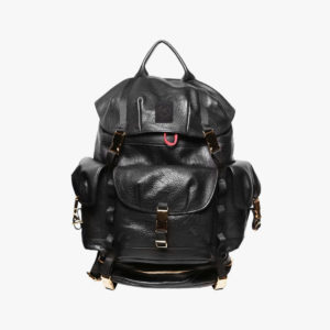 Mochila cuero negro PROMO